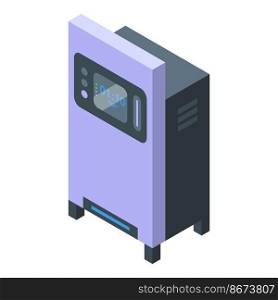Portable oxygen concentrator icon isometric vector. Home tank equipment. Nasal health. Portable oxygen concentrator icon isometric vector. Home tank equipment