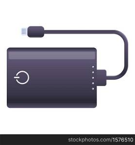 Portable power bank icon. Cartoon of portable power bank vector icon for web design isolated on white background. Portable power bank icon, cartoon style