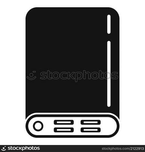 Portable power bank icon simple vector. Phone battery. Mobile powerbank. Portable power bank icon simple vector. Phone battery