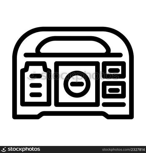 portable power station line icon vector. portable power station sign. isolated contour symbol black illustration. portable power station line icon vector illustration