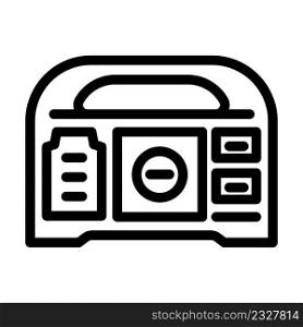 portable power station line icon vector. portable power station sign. isolated contour symbol black illustration. portable power station line icon vector illustration
