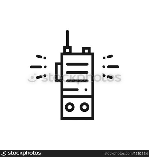 Portable Radio Line Icon. Radio Set Sign and Symbol. Portable Radio Line Icon. Radio Set Sign and Symbol.
