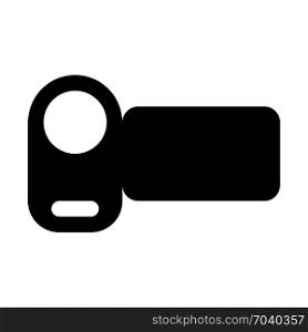 portable video camera, icon on isolated background