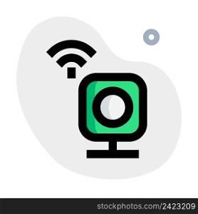 Portable webcam functions with wireless connectivity