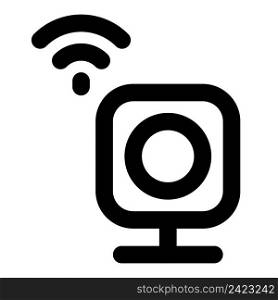 Portable webcam functions with wireless connectivity