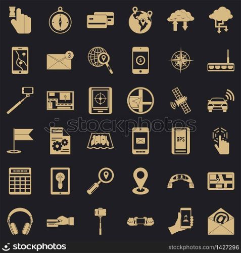 Portable widget icons set. Simple set of 36 portable widget vector icons for web for any design. Portable widget icons set, simple style