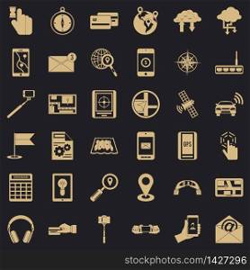 Portable widget icons set. Simple set of 36 portable widget vector icons for web for any design. Portable widget icons set, simple style