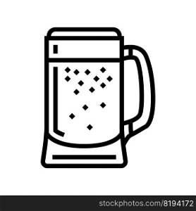 porter beer glass line icon vector. porter beer glass sign. isolated contour symbol black illustration. porter beer glass line icon vector illustration