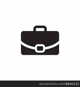 Portfolio black icon on white background Vector Image