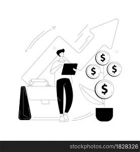 Portfolio income abstract concept vector illustration. Capital gains income, royalty from investments and bonds. Mutual funds, dividends and property profit, savings accounts abstract metaphor.. Portfolio income abstract concept vector illustration.