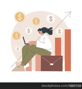 Portfolio income abstract concept vector illustration. Capital gains income, royalty from investments and bonds. Mutual funds, dividends and property profit, savings accounts abstract metaphor.. Portfolio income abstract concept vector illustration.