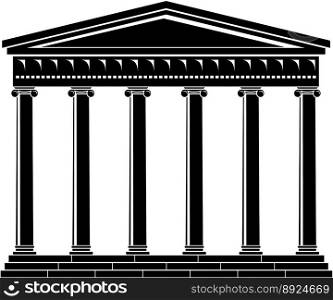 Portico colonnade architecture vector image
