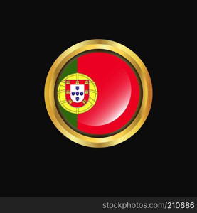 Portugal flag Golden button