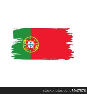 Portugal flag, vector illustration. Portugal flag, vector illustration on a white background