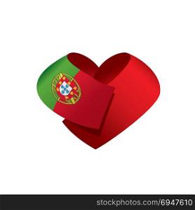 Portugal flag, vector illustration. Portugal flag, vector illustration on a white background