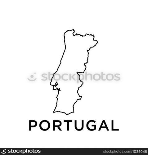 Portugal map icon design trendy