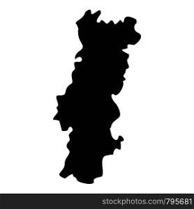 Portugal map icon. Simple illustration of portugal map vector icon for web. Portugal map icon, simple style