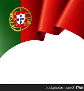 Portugal national flag, vector illustration on a white background. Portugal flag, vector illustration on a white background