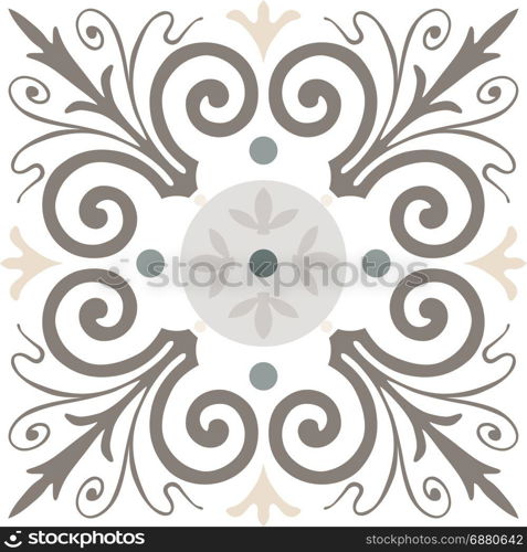 Portuguese tiles pattern. Vintage background. Vector seamless texture. Beautiful colored pattern for design and fashion with decorative elements