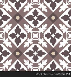 Portuguese tiles seamless pattern. Vintage background - Victorian ceramic tile in vector