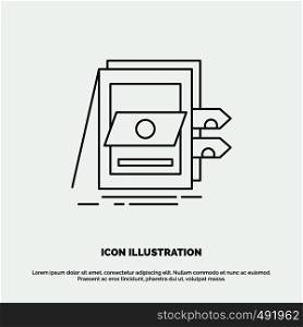 POS, Accounting, Sale, System, Files Icon. Line vector gray symbol for UI and UX, website or mobile application. Vector EPS10 Abstract Template background