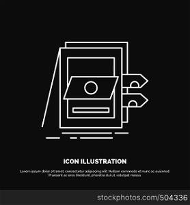 POS, Accounting, Sale, System, Files Icon. Line vector symbol for UI and UX, website or mobile application. Vector EPS10 Abstract Template background