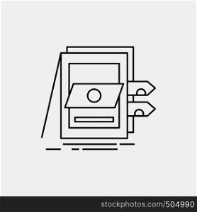 POS, Accounting, Sale, System, Files Line Icon. Vector isolated illustration. Vector EPS10 Abstract Template background
