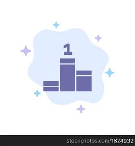 Position, Success, Achievement Blue Icon on Abstract Cloud Background