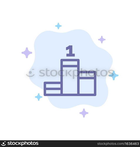 Position, Success, Achievement Blue Icon on Abstract Cloud Background