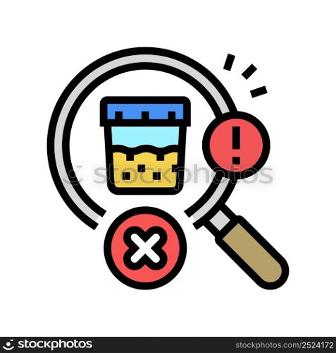 positive drug test color icon vector. positive drug test sign. isolated symbol illustration. positive drug test color icon vector illustration