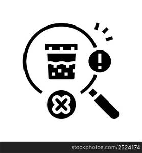 positive drug test glyph icon vector. positive drug test sign. isolated contour symbol black illustration. positive drug test glyph icon vector illustration