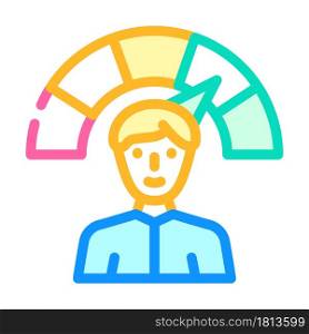 positive employee level color icon vector. positive employee level sign. isolated symbol illustration. positive employee level color icon vector illustration