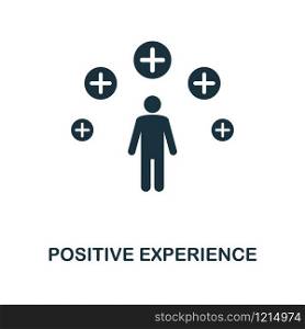 Positive Experience creative icon. Simple element illustration. Positive Experience concept symbol design from project management collection. Can be used for mobile and web design, apps, software.. Positive Experience icon. Monochrome style icon design from project management icon collection. UI. Illustration of positive experience icon. Ready to use in web design, apps, software, print.