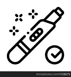 Positive Pregnancy Test Icon Vector. Outline Positive Pregnancy Test Sign. Isolated Contour Symbol Illustration. Positive Pregnancy Test Icon Outline Illustration