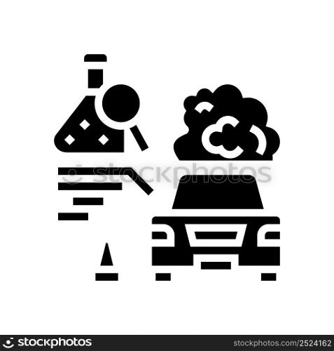post-accident drug test glyph icon vector. post-accident drug test sign. isolated contour symbol black illustration. post-accident drug test glyph icon vector illustration