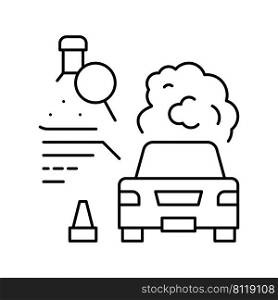 post-accident drug test line icon vector. post-accident drug test sign. isolated contour symbol black illustration. post-accident drug test line icon vector illustration