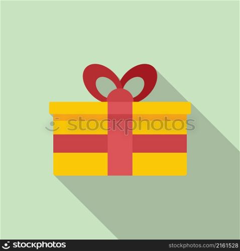 Post box icon flat vector. Delivery package. Gift parcel. Post box icon flat vector. Delivery package