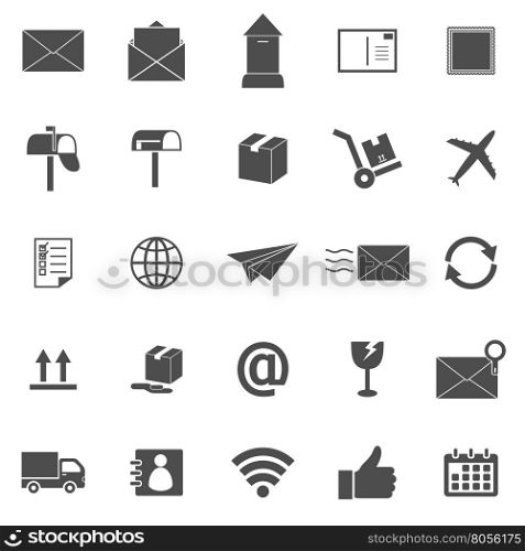 Post icons on white background, stock vector