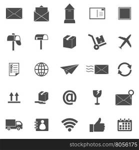 Post icons on white background, stock vector