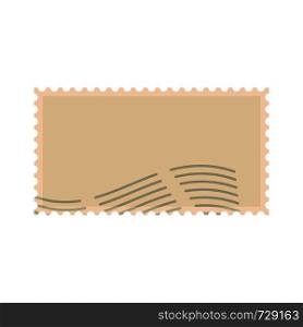 Post stamp icon. Flat illustration of post stamp vector icon for web. Post stamp icon, flat style
