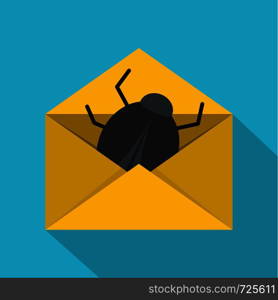 Post virus icon. Flat illustration of post virus vector icon for web. Post virus icon, flat style
