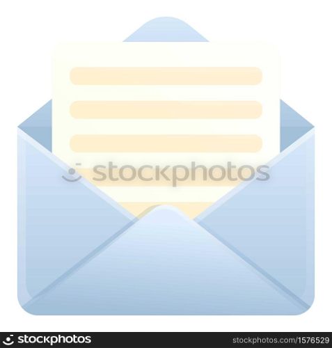 Postage envelope icon. Cartoon of postage envelope vector icon for web design isolated on white background. Postage envelope icon, cartoon style