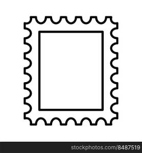 Postage st&frame icon. Empty border template for postcards and letters. Blank rectangle and square postage st&with perforated edge. Vector illustration isolated on white background.. Postage st&frame icon. Empty border template for postcards and letters. Blank rectangle and square postage st&with perforated edge. Vector illustration isolated on white background