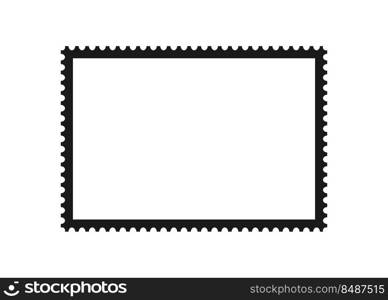 Postage stamp frame. Empty border template for postcards and letters. Blank rectangle and square postage stamp with perforated edge. Vector illustration isolated on white background.. Postage stamp frame. Empty border template for postcards and letters. Blank rectangle and square postage stamp with perforated edge. Vector illustration isolated on white background