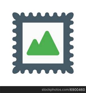 postage stamp, icon on isolated background