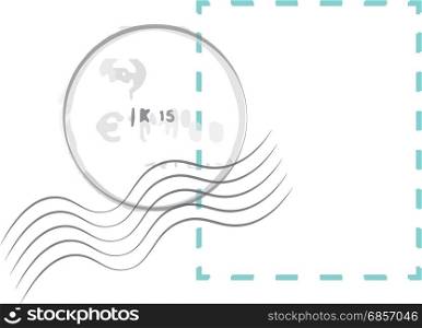Postage Stamp Vector. Postage stamps vector with stamp outline and rubber stamp overlay
