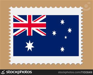 Postage Stamp With Australia Flag Vector illustration Eps 10.. Postage Stamp With Australia Flag Vector illustration Eps 10