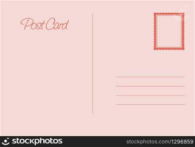 Postal card isolated on white background. Vector stock illustration - Vector illustration. Postal card isolated on white background. Vector stock illustration - Vector