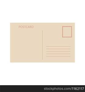 Postal card vector isolated on white background