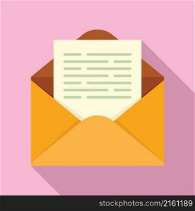 Postal envelope icon flat vector. Email letter. Paper post. Postal envelope icon flat vector. Email letter